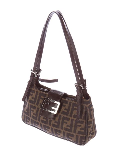 fendi zucca monogram satchel|fendi over the shoulder bag.